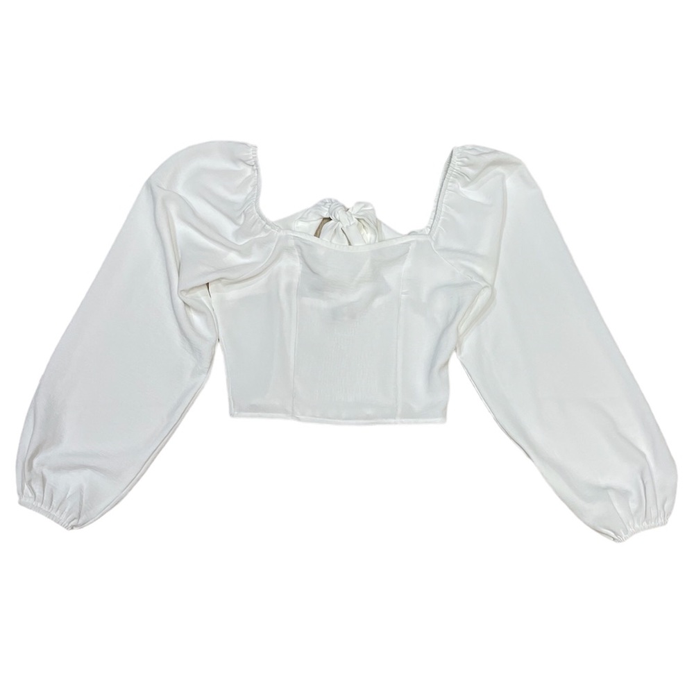 Altar'd State Cropped Slim Fit Long Sleeve Blouse (size XS)